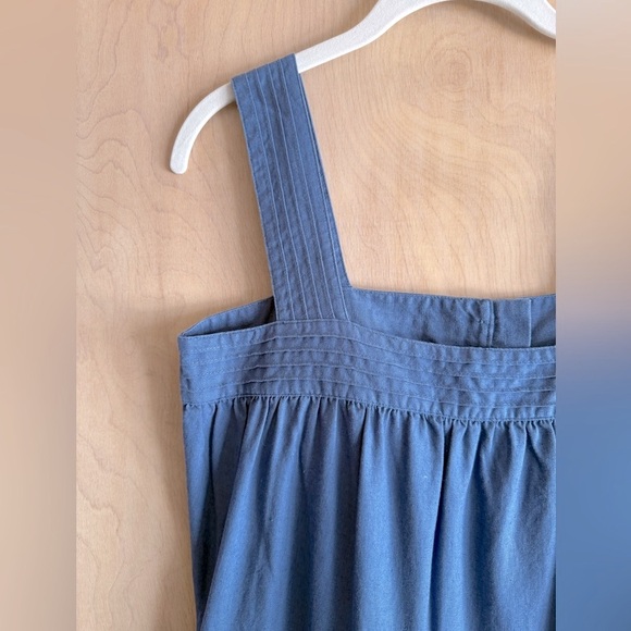 Margaret O’Leary Cotton Tiered Midi Dress Blue Sleeveless Strappy Size Small NWT - Picture 11 of 13